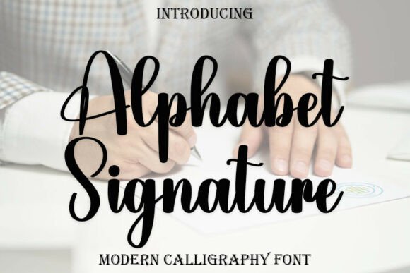 Alphabet Signature: A Modern Calligraphy Typeface for Premium Brand Identity