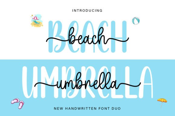 Beach Umbrella Duo: A Premium Script Font for Modern Web Design