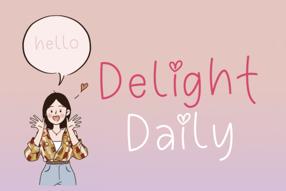 Delight Daily: A Handwritten Font for Editorial Elegance