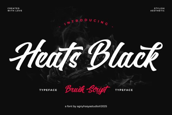 Heats Black: The Premium Script Typeface for Bold Brand Identity