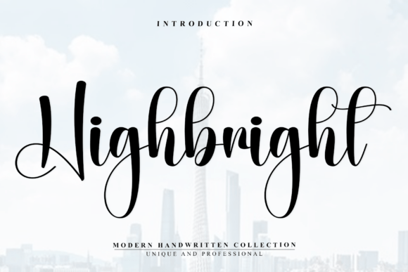 Highbright: The Modern Script Typeface for Editorial Elegance