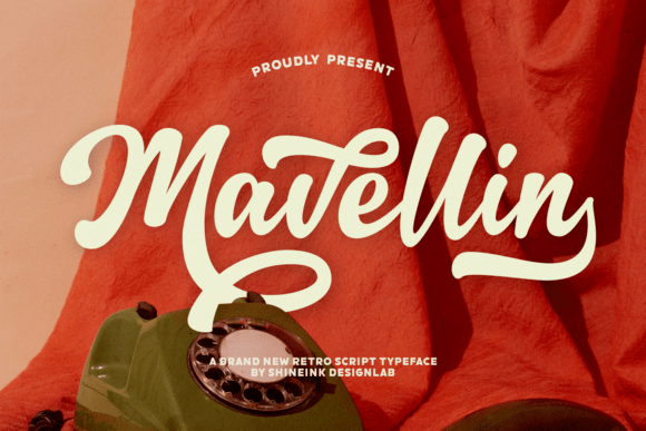 Mavellin: A Retro Script Typeface for Elegant Brand Identity