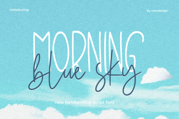Morning Blue Sky Handwritten Font for Crafts