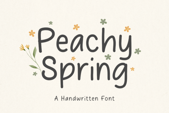 Peachy Spring: The Handwritten Typeface for Warm Editorial Design
