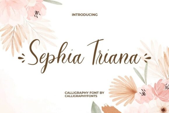 Sephia Triana: A Romantic Script Font for Editorial Elegance