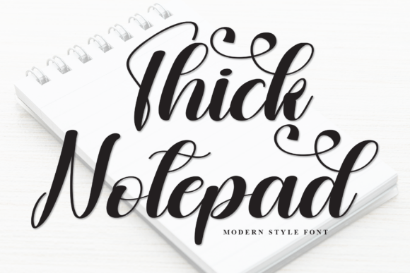 Thick Notepad: A Designer’s Take on Modern Script Typography